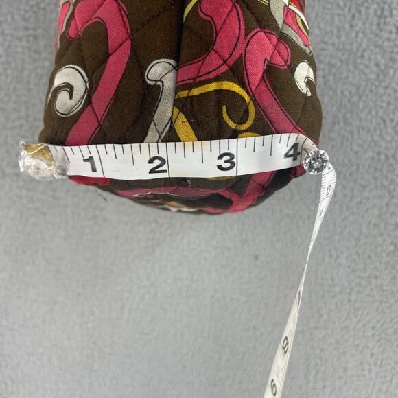 Vera Bradley Handbag Beaded Shoulder Bag Purse Boho Colorful Festive Brown Pink - Picture 9 of 15